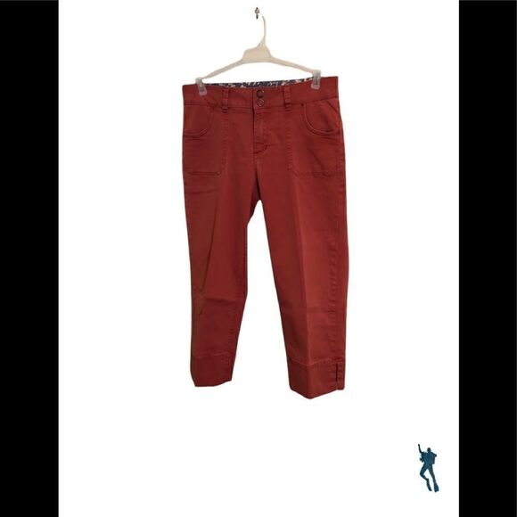 JAG  cropped rusty orange cropped pants. Material stretches. Size: 12 - Picture 1 of 5